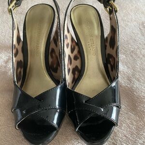 Christian Siriano Black Patent Leather Women's Sandals